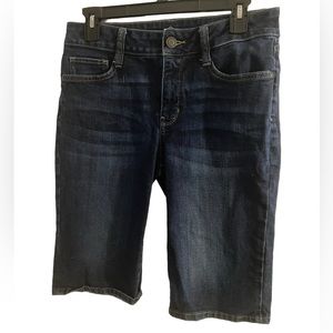 St. John Bay Dark Wash Bermuda Shorts